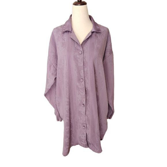 Victoria's Secret Other - VICTORIA'S Secret Gold Label Vintage Grey Jacquard Night Shirt Medium/Large